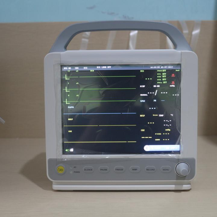 Hospital Monitoring ETCO2 Dual-IBP 8 Inch Arrhythmia Analysis Modular ICU Patient Monitor Portable Rechargeable Battery