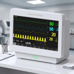 Professional Multi-parameter Medical Patient Monitor Big Monitor Bedside Vital Signs Station for Clinic ICU