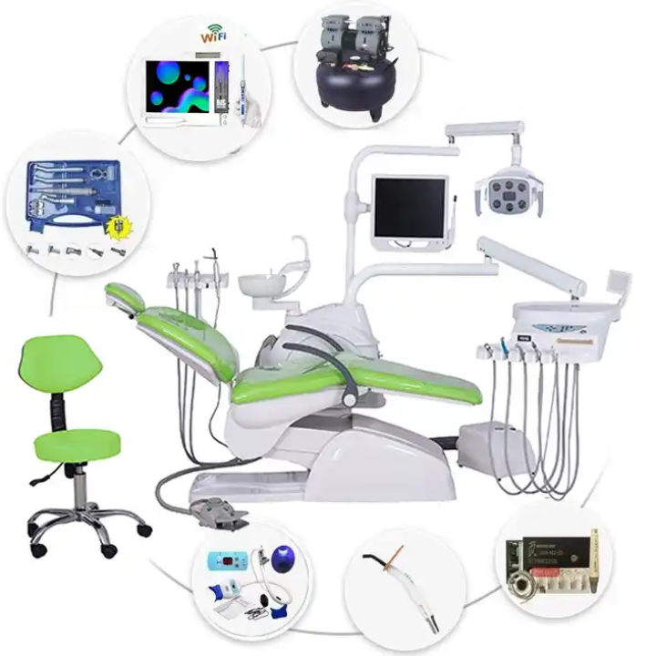 High Quality Guangdong Dental Equipment Multifunctional Luxury Dental Chair Unit With LED Light
