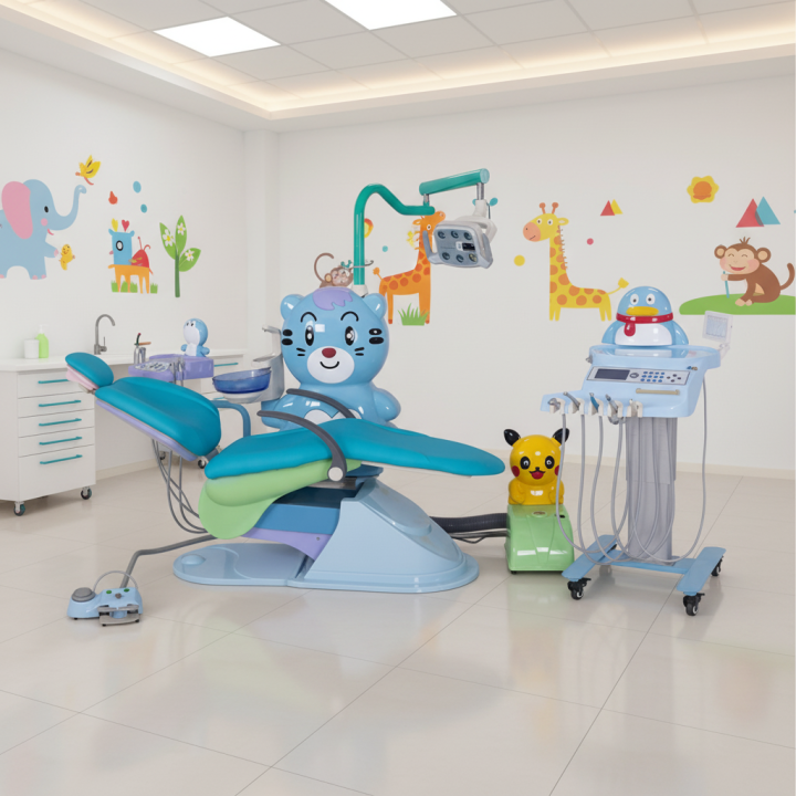 Children's Dental Unit Luxury Full Set Electric Metal Integral Dental Chair for Kids