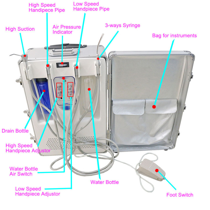 Medical Equipment Hospital Led Light 410W Portable Dental Unit Dental Chair