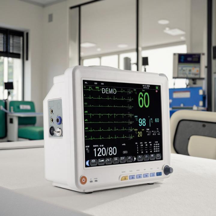 Electric Portable 12.1 Inch High Resolution Color LCD Display ICU Surgery Monitoring Diagnosis Veterinary Patient Monitor