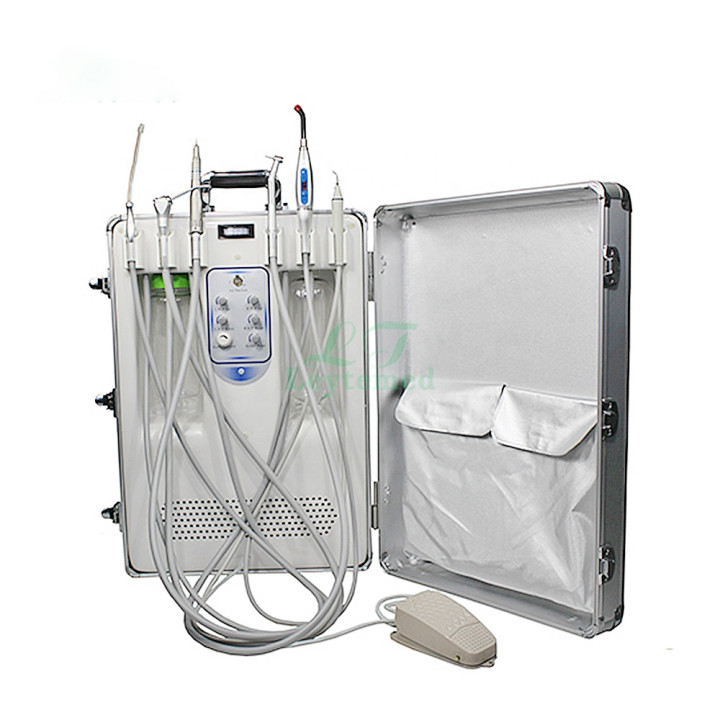 Electric Portable Dental Unit Aluminum Alloy 550W 6 Hold Dental Chair for Clinic Hospital Use