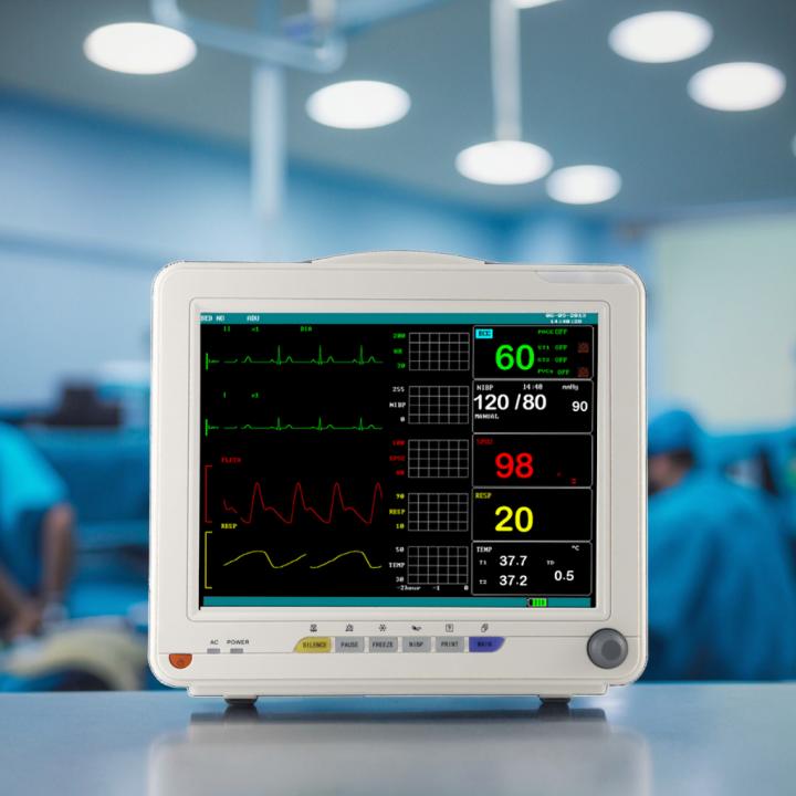12.1 Inch High Resolution Color TFT Display Multi-Parameter Patient Monitor for ICU Human Use