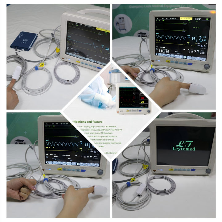 Ambulance Multi Parameter Vitals Signs Patient Monitoring Equipment ICU Monitor Manufacturer