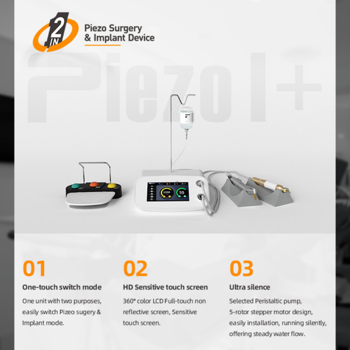 Dental Piezosurgery Ultrasonic Dental Piezo Motor Surgery & Implant Device 2 in 1 Surgical Motor Machine