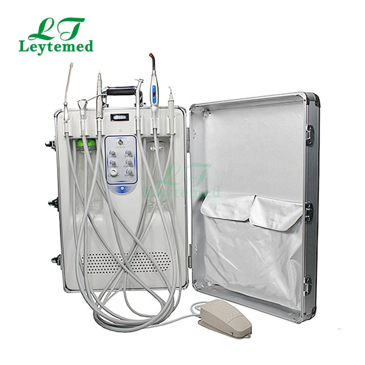Electric Portable Dental Unit Aluminum Alloy 550W 6 Hold Dental Chair for Clinic Hospital Use