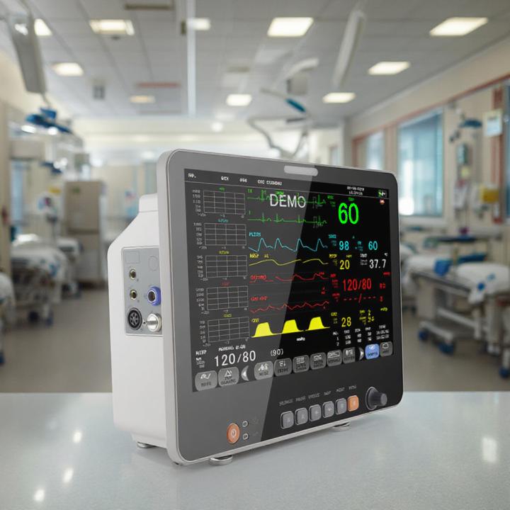 15 Inch Multi-parameter Patient Monitor Examination Diagnosis Vital Signs Monitoring for Emergency and ICU