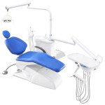 Full Set Integral Dental Chair Unit Electric CE Certified Class II 550W PU Material Ceramic Spittoon High Quality Great