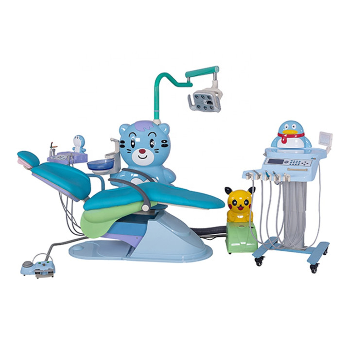 High Quality Safety Electric Metal Children's Pediatric Dental Chair Unit Full Set LED Sensor Light Three Memory Position