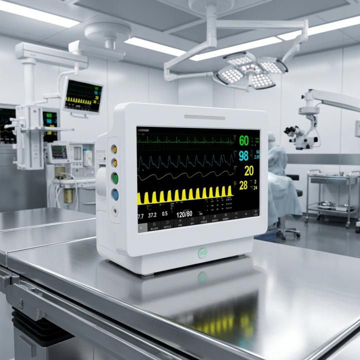 15.6 Inch Touch Screen 12 Lead ECG Patient Monitor ICU Bedside Vital Signs Monitor Compatible with Smart Hospital CMS System